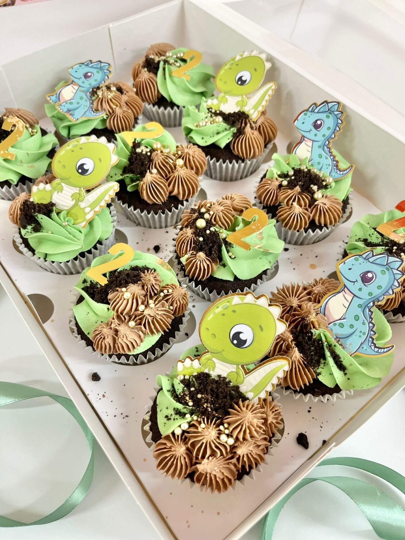 Dinosaur Cupcakes Naked Bakes